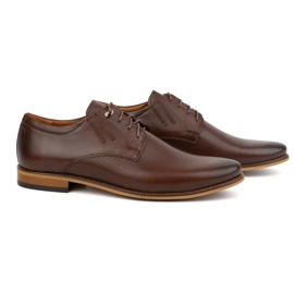 Olivier Chaussures en cuir élégantes pour hommes 483 dans une couleur brun foncé 2