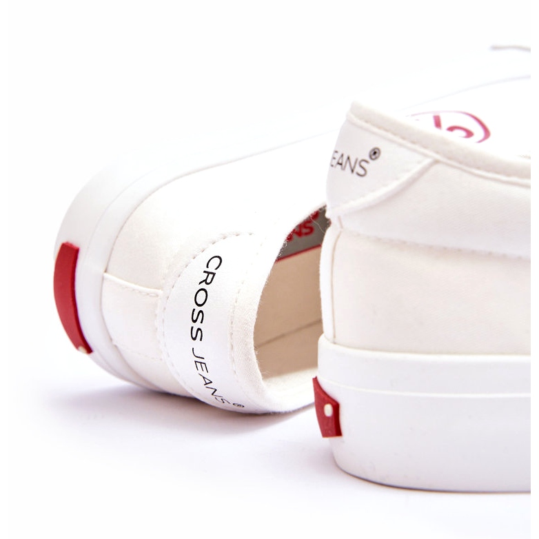 Baskets Femme Cross Jeans Tissu LL2R4043 Blanc 2