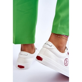 Baskets Femme Cross Jeans Tissu LL2R4043 Blanc 5