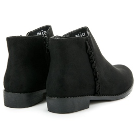Nio Nio Bottes en daim à volants le noir 4