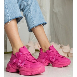 Baskets sportives massives des femmes roses 1