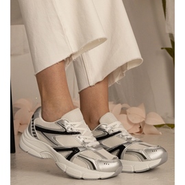 Sneakers argentés Sports pour femmes avec des paillettes 2 Sneakers argentés Sports pour femmes avec des paillettes 2