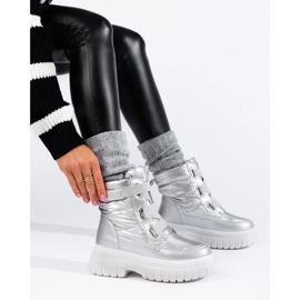 Boots de neige femme avec scratch argenté 1 Boots de neige femme avec scratch argenté 1