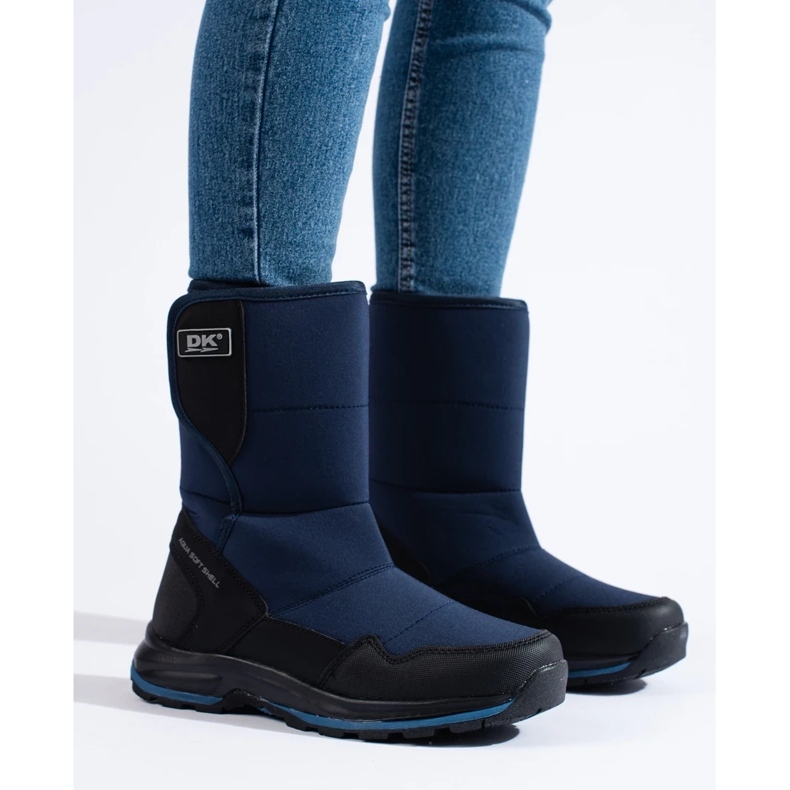 Bottes de neige pour femmes avec velcro DK bleu 2
