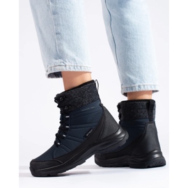 Après-ski femme DK bleu marine à lacets le noir 1 Après-ski femme DK bleu marine à lacets le noir 1