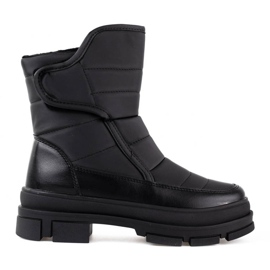 Bottes de neige pour femmes noires avec velcro de Sokolski le noir 1