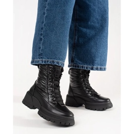 Bottes de neige pour femmes sur la plateforme le noir 2