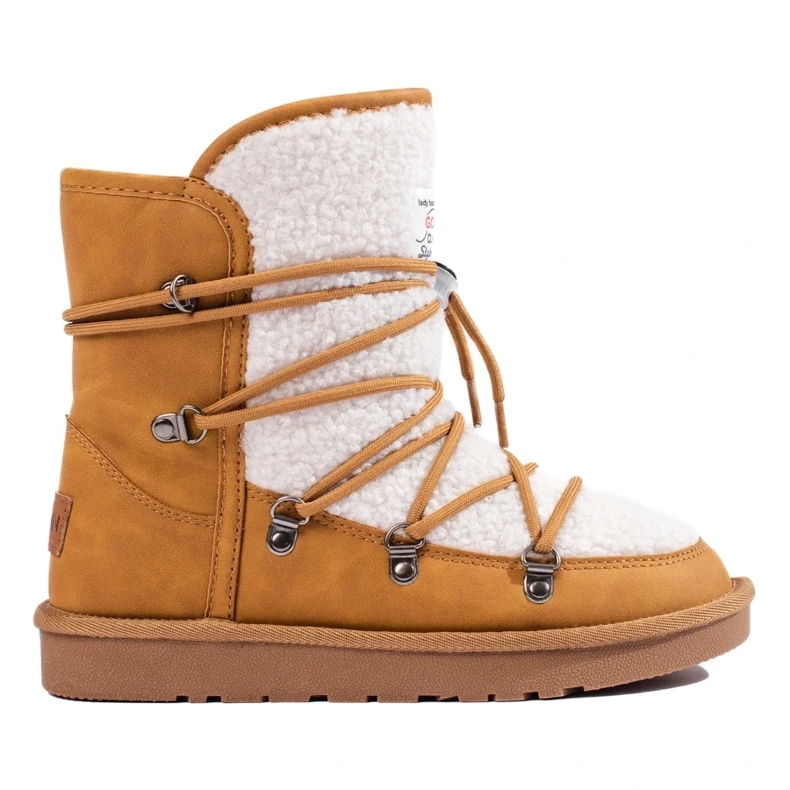 Bottes de neige chaudes pour femme camel brun 1