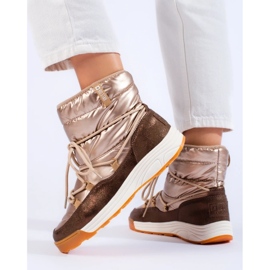 Bottes de neige courtes dorées Big Star KK274276 brun 2