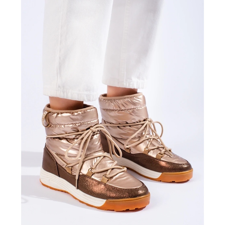 Bottes de neige courtes dorées Big Star KK274276 brun 1