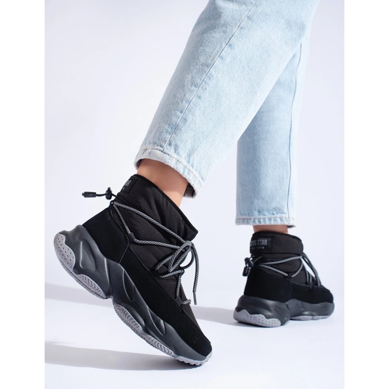 Bottes de neige noires pour femmes Big Star KK274274 2