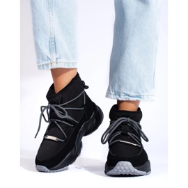 Bottes de neige noires pour femmes Big Star KK274274 1