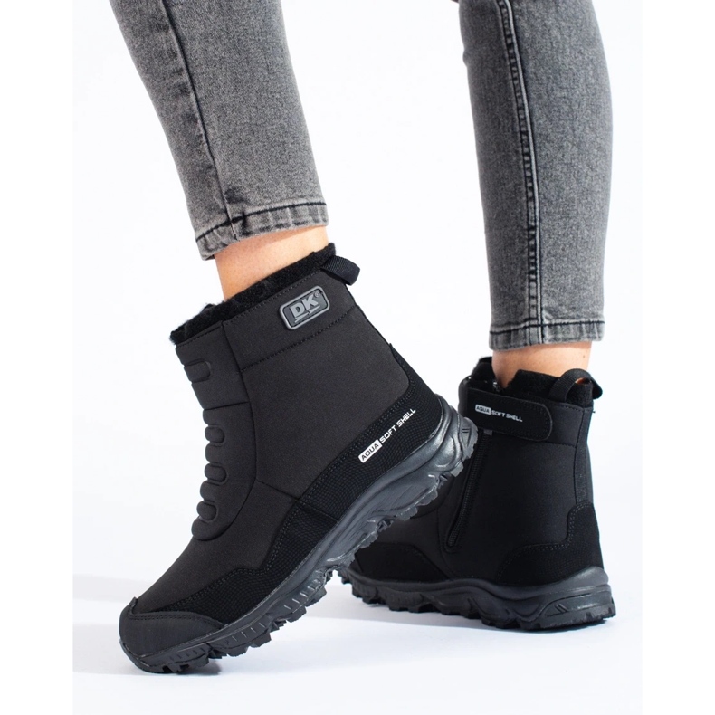 Chaussures de trekking pour femmes avec une fermeture éclair DK le noir 1