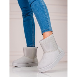 Bottes de neige courtes pour femmes grises Big Star KK274613 2
