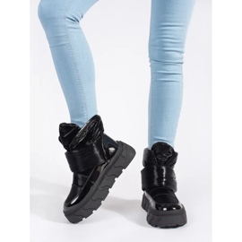Seastar Bottes de neige isolées noires pour femme à semelle épaisse le noir 1