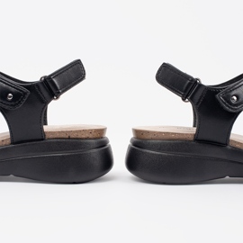 Goodin Sandales noires confortables pour femmes le noir 1 Goodin Sandales noires confortables pour femmes le noir 1