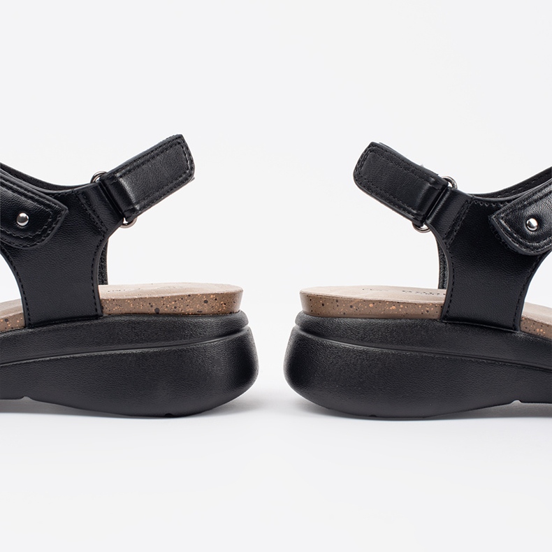 Goodin Sandales noires confortables pour femmes le noir 1 Goodin Sandales noires confortables pour femmes le noir 1