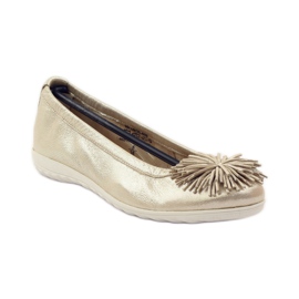 Caprice ballerines chaussures pour femmes 22116 jaune 1