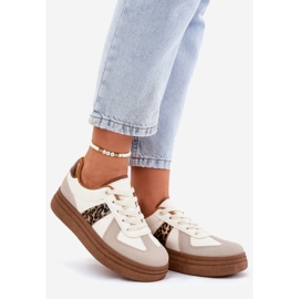 Baskets pour femmes sur la plate-forme Leopard Beige 1 Baskets pour femmes sur la plate-forme Leopard Beige 1