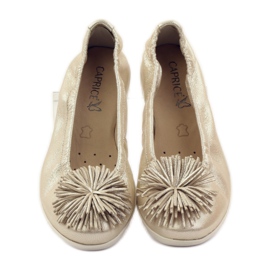 Caprice ballerines chaussures pour femmes 22116 jaune 4