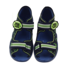 Befado chaussures pour enfants sandales pantoufles 250p070 bleu marin vert 4