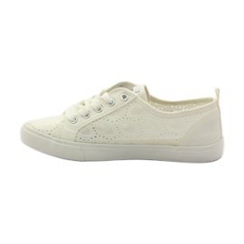 Baskets nouées Big star 274925 blanche gris 2