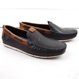 Chaussures en cuir Bugatti M INT1990, bleu marine 2