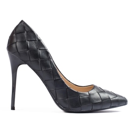 Goodin Escarpins à la mode sur une épingle le noir 4
