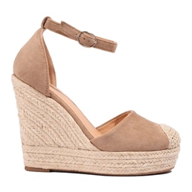 Sandales compensées Bl1919kh beige 4