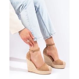 Sandales compensées Bl1919kh beige 2