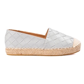 SHELOVET Espadrilles matelassées gris 2 SHELOVET Espadrilles matelassées gris 2