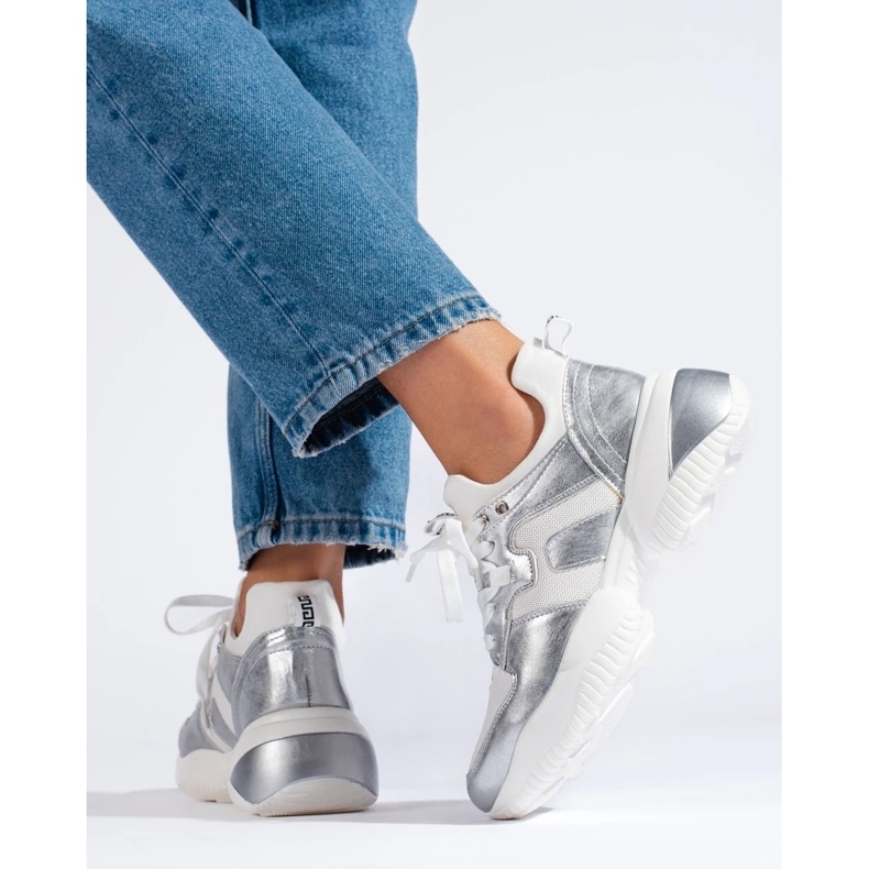 Weide Baskets blanches et argentées 1