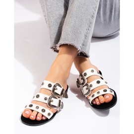Seastar Chaussons élégants avec boucles blanc 1