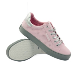 Baskets nouées Big star 274054 gris rose 3