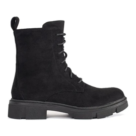 Bottes en daim confortables noir 2
