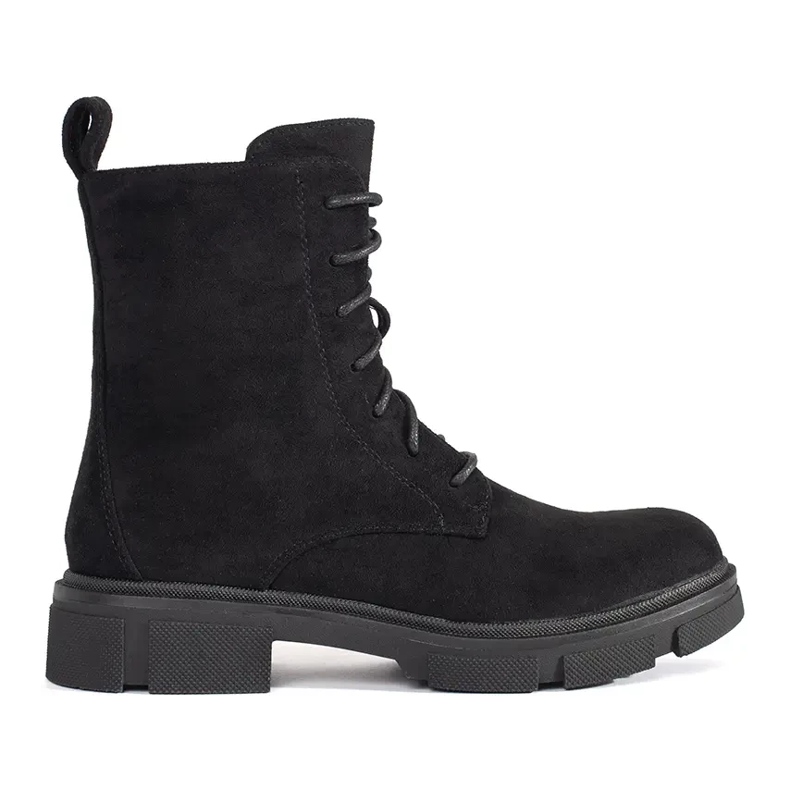 Bottes en daim confortables le noir 2