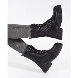 Trappeurs avec motif matelassé noir 2