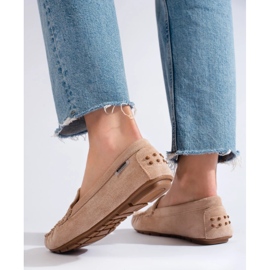 Goodin Mocassins textiles classiques beige 4