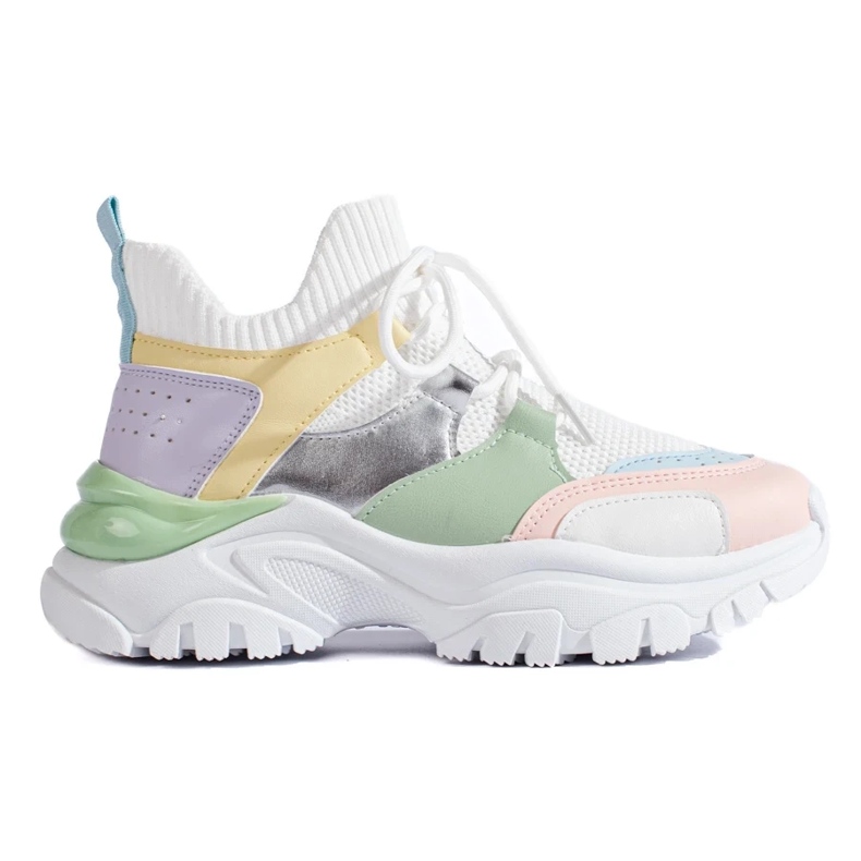 Espadrilles colorées à enfiler blanche 2