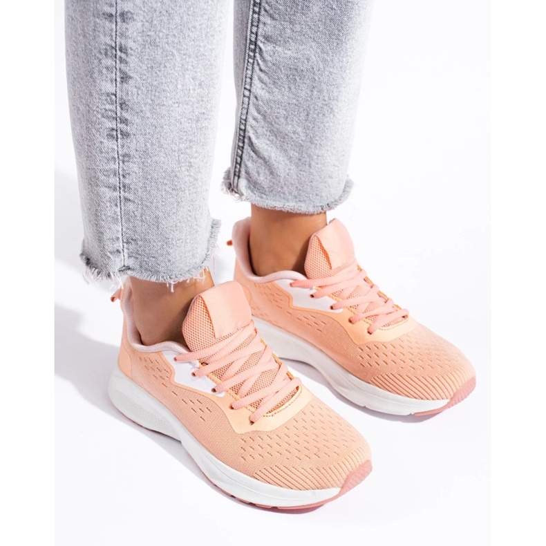 Chaussures de sport nouées orange 2