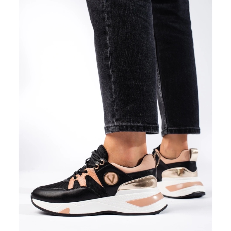 Baskets élégantes VINCEZA le noir 1