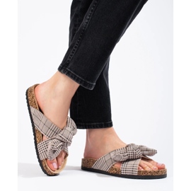 W. Potocki Chaussons décontractés avec nœud beige 4