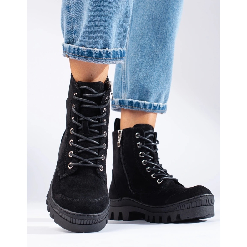 S. BARSKI Bottines à lacets par S.BARSKI noir 1