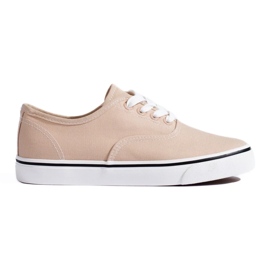 Baskets femme beige 2
