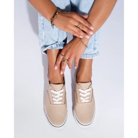 Baskets femme beige 1