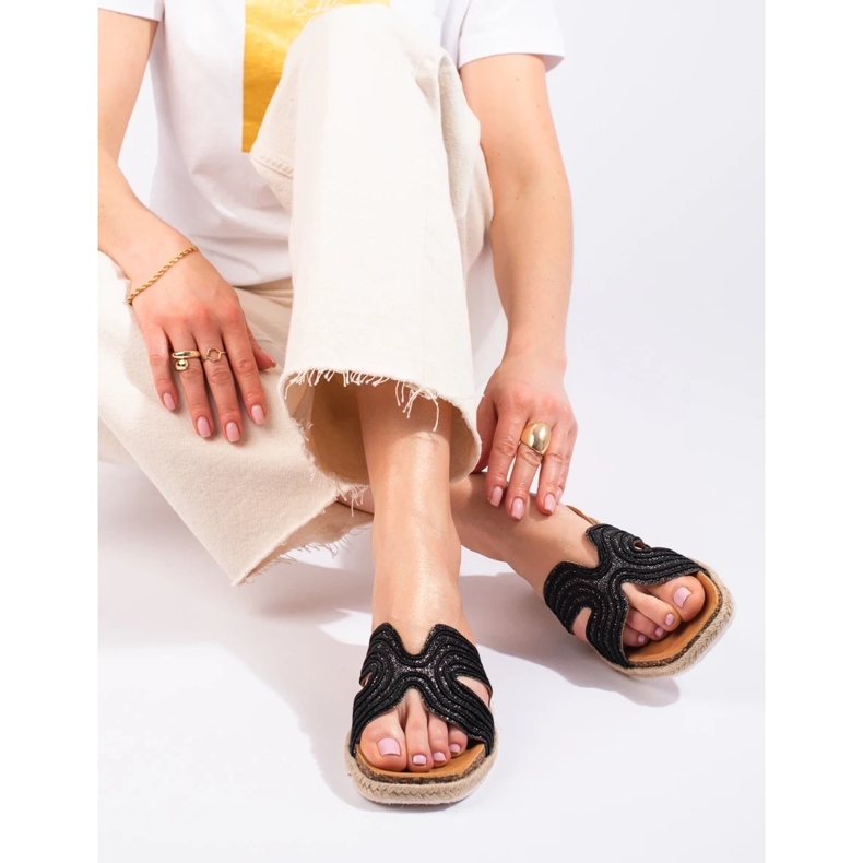 W. Potocki Chaussons Potocki confortables le noir 2