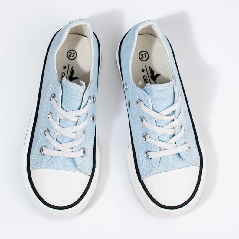 Baskets Vico bleues pour enfants avec bandes élastiques 2 Baskets Vico bleues pour enfants avec bandes élastiques 2