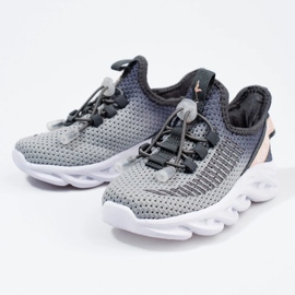 Chaussures de sport pour enfants Vico, matière bicolore gris 2