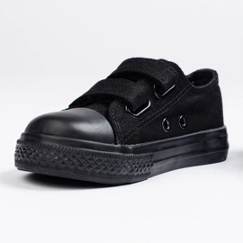 Baskets pour enfants Vico avec fermeture velcro noir 1