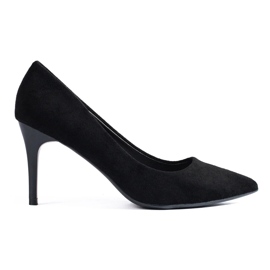 Goodin Escarpins en daim noir le noir 2